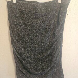 Lane Bryant Knit Pencil Skirt with Pleather Scrunch Sides Black Plus Size 16